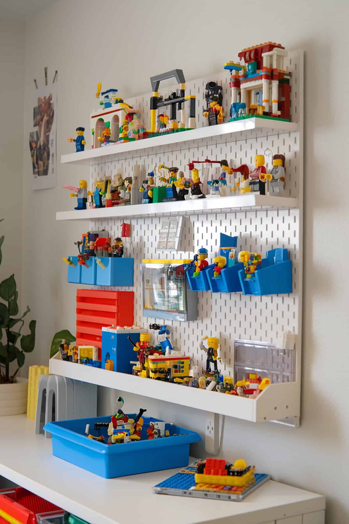 DIY Wall Pegboard for Lego Storage