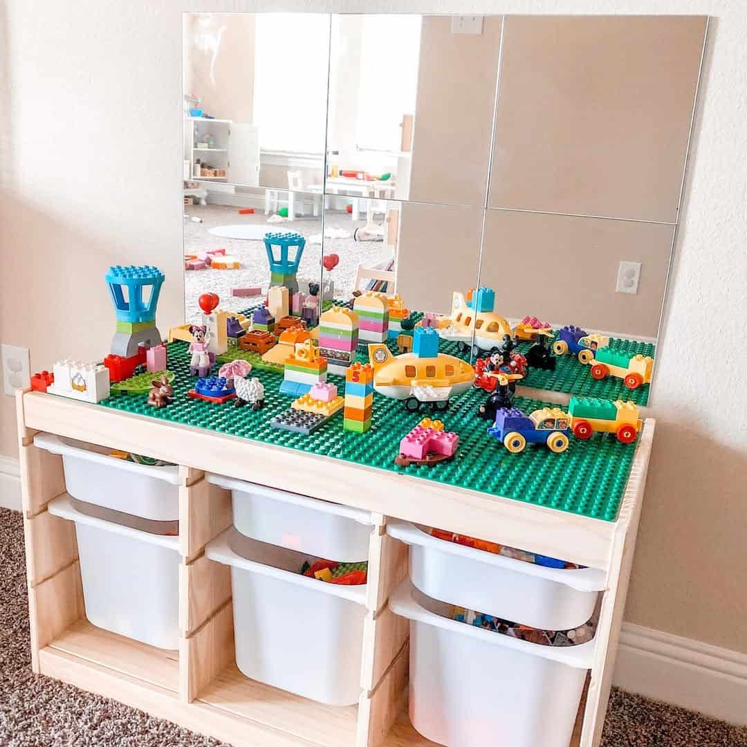 Lego Storage Table With Built In Drawers