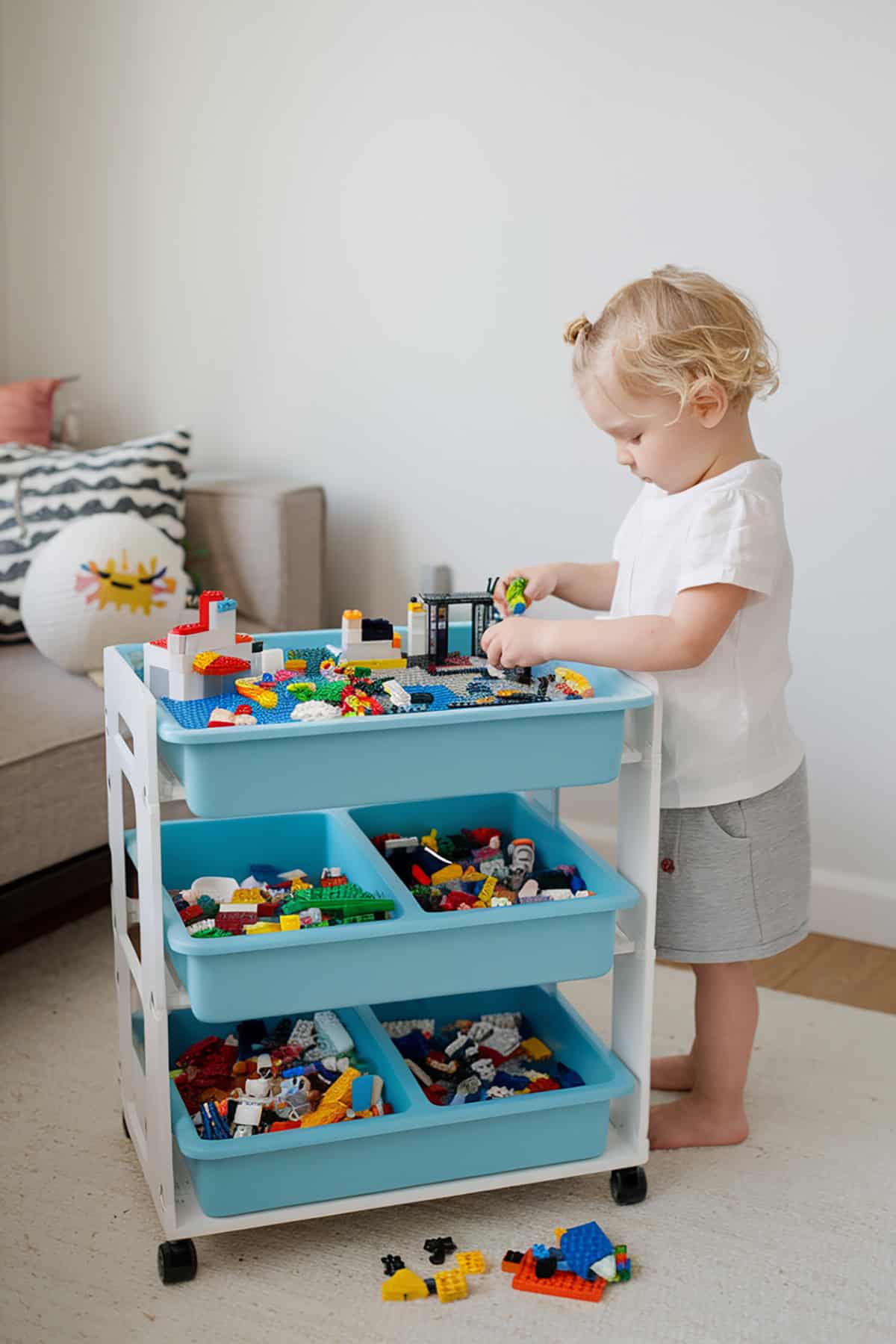 Rolling Lego Storage Cart